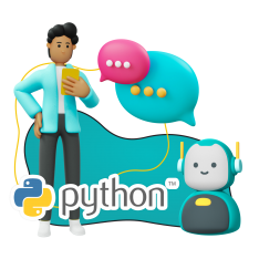 Умный чат-бот на Python - КИБЕРшкола программирования для детей, компьютерные курсы для школьников, начинающих и подростков - KIBERone г. Сколково